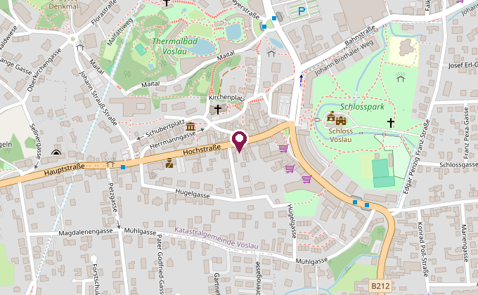 Karte: Hochstraße 9, 2540 Bad Vöslau